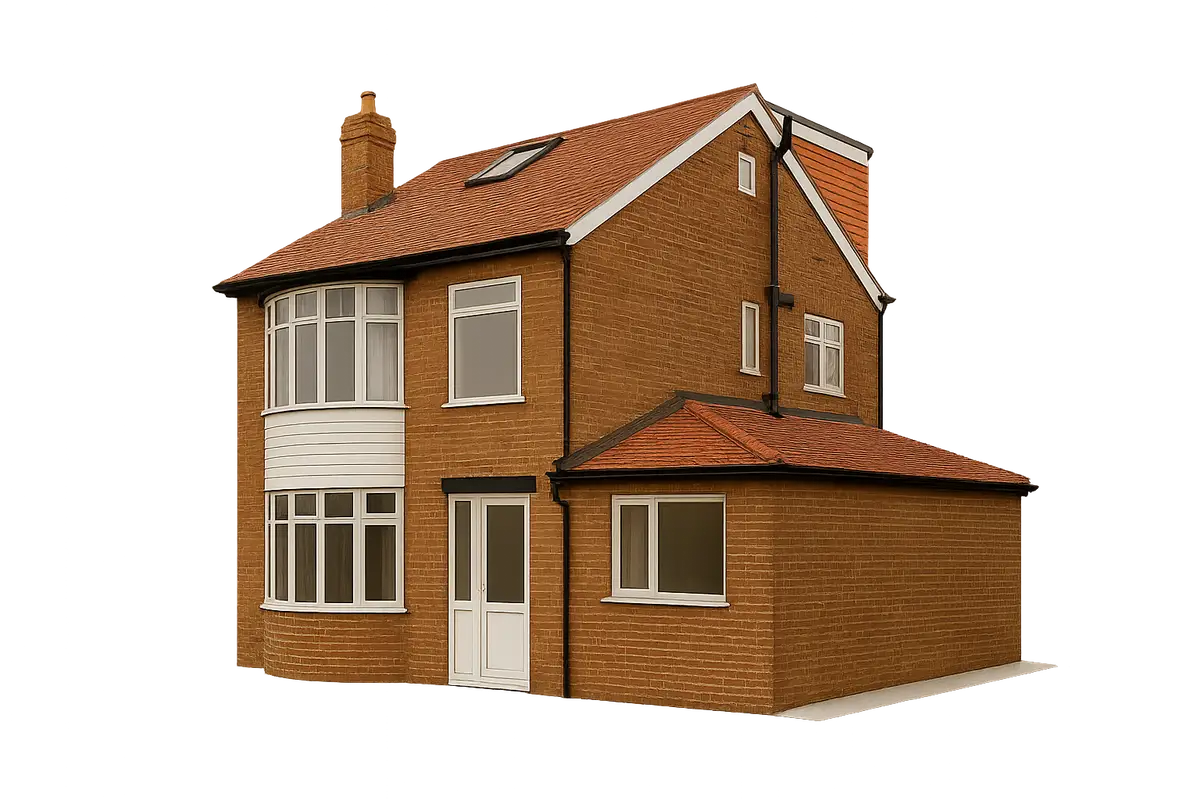Single storey side extension and loft conversion