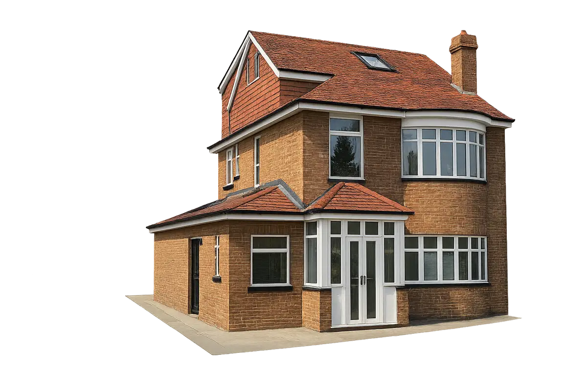 Single storey side extension and loft conversion