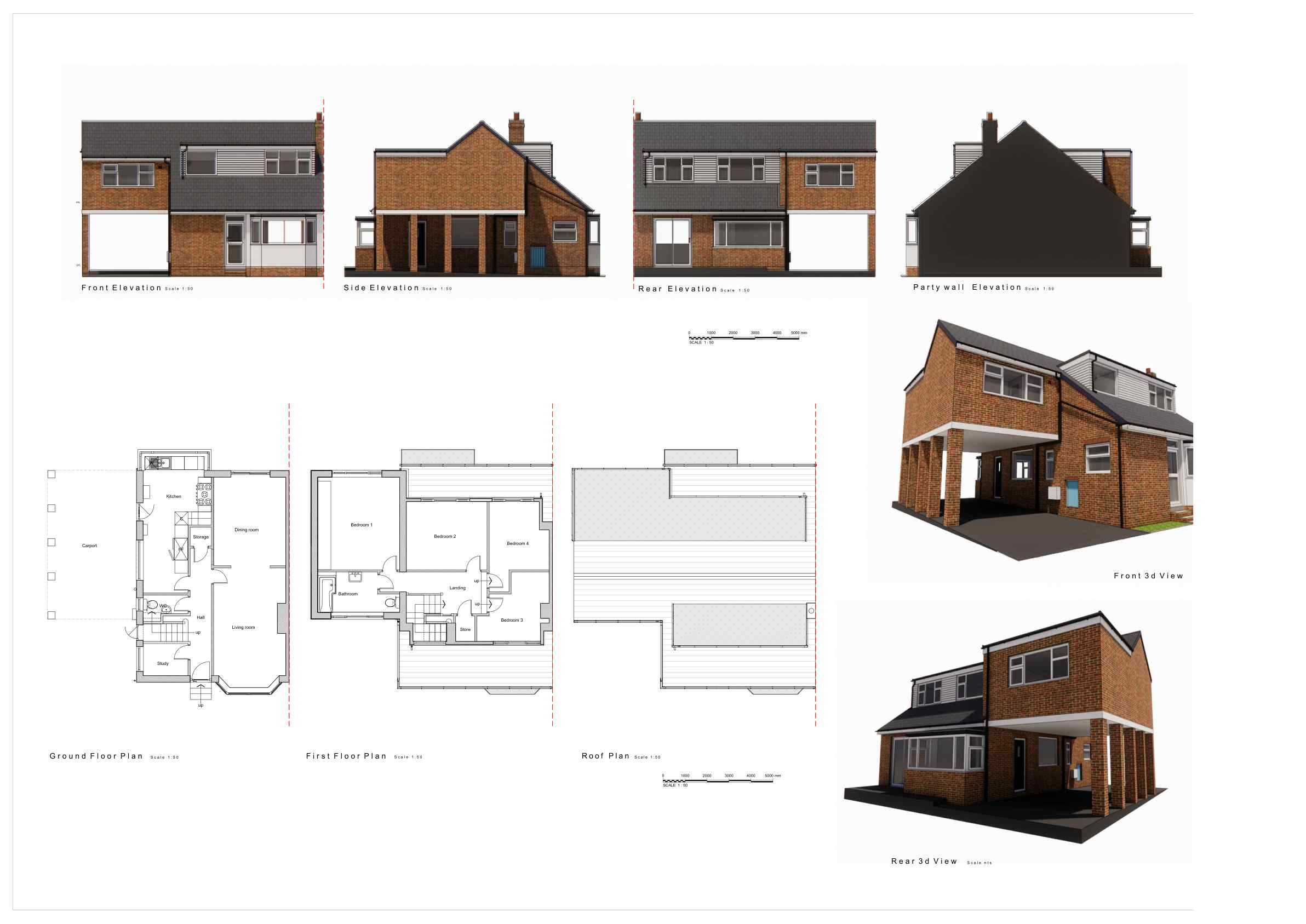 Newlay Wood Crescent II, Leeds, West Yorkshire - Single storey rear extension
