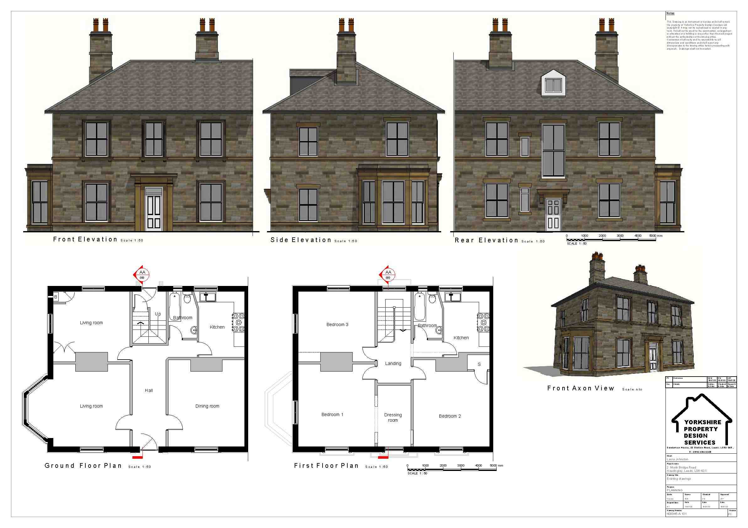 Existing Drawing - Monk Bridge Road, Headingley