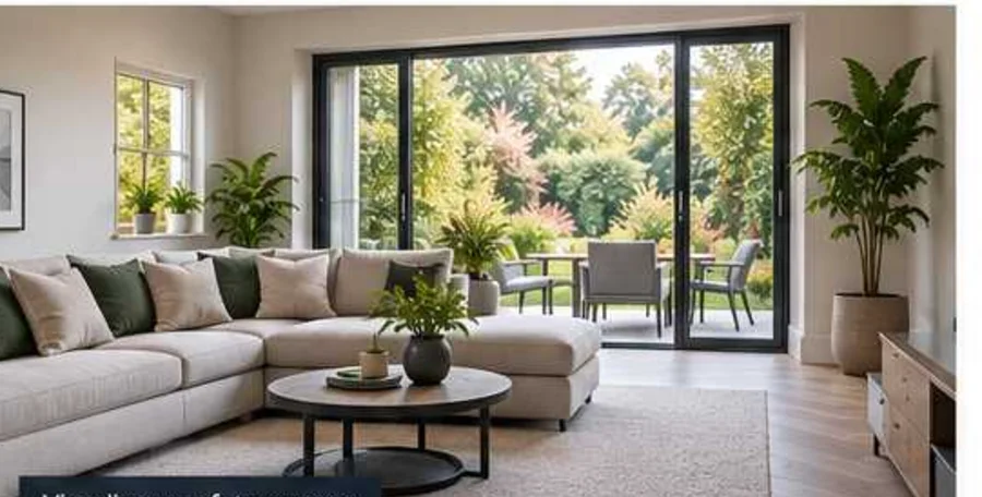 Open-plan kitchen and dining space — illustrative design visual